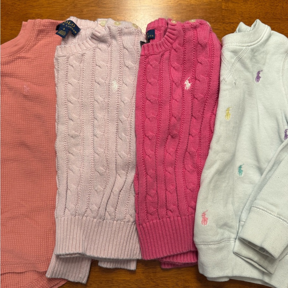 Ralph Lauren Pink and White Sweater Collection